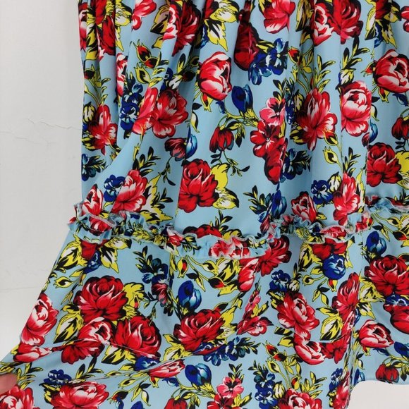 Romeo+Juliet Couture Size S Sleeveless Fit & Flare Floral Print Chiffon Dress - Picture 3 of 9